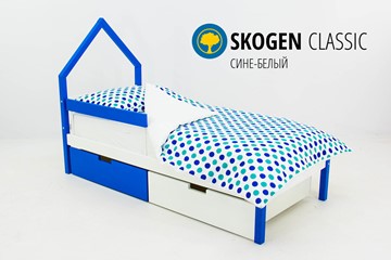 Кровать-домик мини Skogen сине-белый во Владикавказе