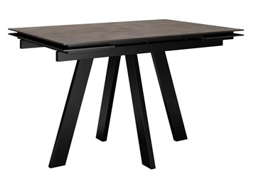 Кухонный стол раскладной DikLine DM120 Хромикс бронза / опоры черные во Владикавказе