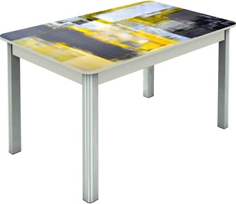 Обеденный раздвижной стол Гамбург исп.1 ноги метал. крашеные №23, Фотопечать (Текстура №51) во Владикавказе