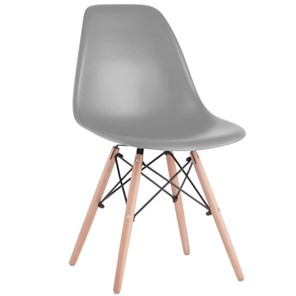 Комплект стульев 4 шт. BRABIX "Eames CF-010", пластик серый, опоры дерево/металл, 532632, 2033A во Владикавказе