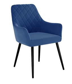 Обеденный стул 241, микровелюр Z20 синий, ножки черные во Владикавказе