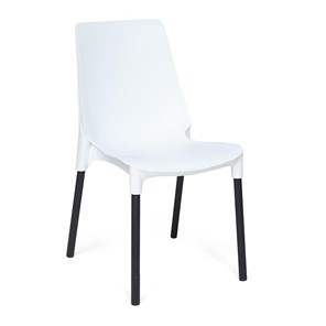 Обеденный стул GENIUS (mod 75) 46x56x84 белый/черные ножки арт.12829 во Владикавказе