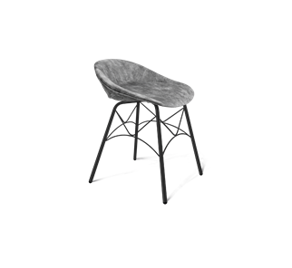 Обеденный стул SHT-ST19-SF1 / SHT-S107 (дымный/черный муар) во Владикавказе