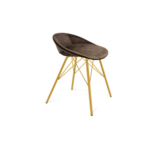 Обеденный стул SHT-ST19-SF1 / SHT-S37 (кофейный трюфель/золото) во Владикавказе
