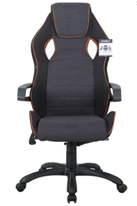 Кресло компьютерное Brabix Techno Pro GM-003 (ткань, черное/серое, вставки оранжевые) во Владикавказе