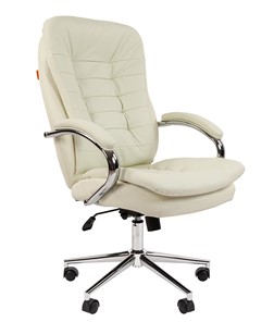 Офисное кресло CHAIRMAN 795 кожа, цвет белый во Владикавказе