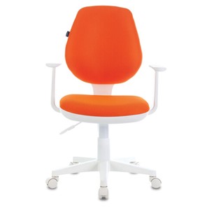 Кресло Brabix Fancy MG-201W (с подлокотниками, пластик белый, оранжевое) 532410 во Владикавказе