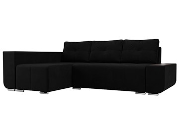 Угловой раскладной диван Амадэус люкс, Черный (микровельвет) во Владикавказе