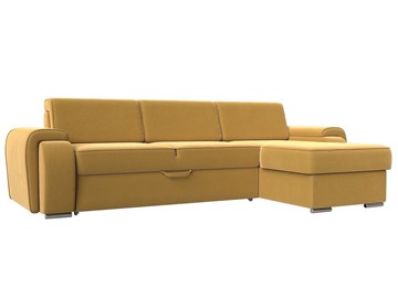 Угловой раскладной диван Лига-025, Желтый (Микровельвет) во Владикавказе