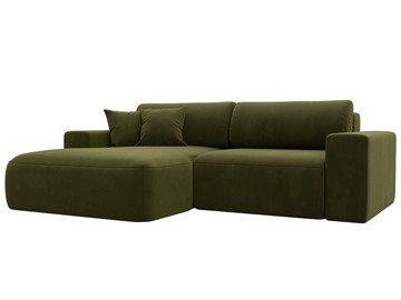 Угловой диван Лига-036 Классик, Зеленый (Микровельвет) во Владикавказе