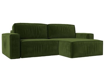 Угловой раскладной диван Прага Классик, Зеленый (микровельвет) во Владикавказе