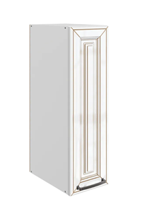 Кухонный навесной шкаф Атланта L200 H720 (1 дв. гл.) эмаль (белый/белый глянец патина золото) во Владикавказе