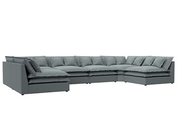 П-образный диван Лига-040, Амур серый (рогожка) во Владикавказе