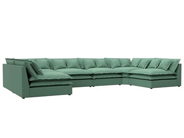 П-образный диван Лига-040, Амур зеленый (рогожка) во Владикавказе