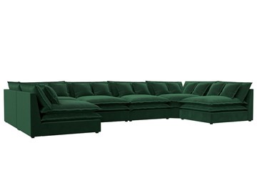 П-образный диван Лига-040, Зеленый (велюр) во Владикавказе