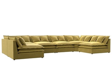 П-образный диван Лига-040, Желтый (микровельвет) во Владикавказе