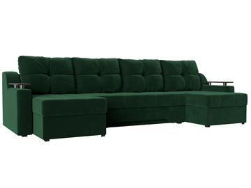 П-образный диван Сенатор, Зеленый (Велюр) боннель во Владикавказе