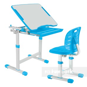 Растущая парта + стул FauDesk Piccolino III Blue во Владикавказе