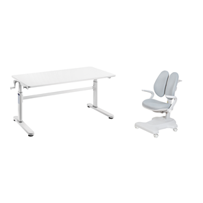 Комплект парта + кресло FauDesk Imparare Grey + Estate Grey + чехол для кресла в подарок во Владикавказе