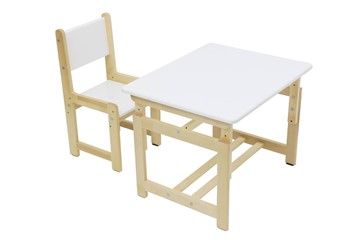 Растущий комплект мебели POLINI Kids ECO 400 SM 68Х55 Белый / Натуральный во Владикавказе
