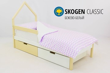 Кровать-домик в детскую мини Skogen бежево-белый во Владикавказе