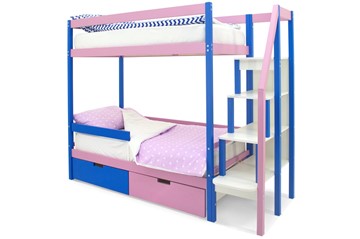 Детская 2-х ярусная кровать Svogen синий-лаванда во Владикавказе
