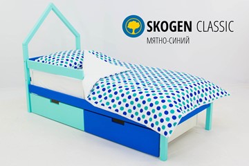Кровать-домик в детскую мини Skogen мятно-синий во Владикавказе