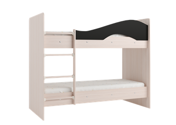 Детская  двухъярусная кровать Мая с 2 ящиками на щитах, корпус Млечный дуб, фасад Венге во Владикавказе - предосмотр 3