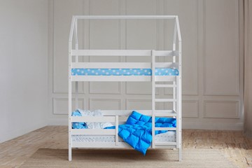 Двухъярусная кровать Домик, цвет белый во Владикавказе