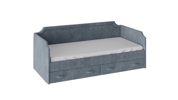 Кровать в детскую Кантри Тип 1, ТД-308.12.02 (Замша синяя) во Владикавказе - изображение