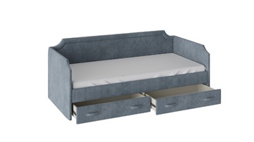 Кровать в детскую Кантри Тип 1, ТД-308.12.02 (Замша синяя) во Владикавказе - предосмотр 1