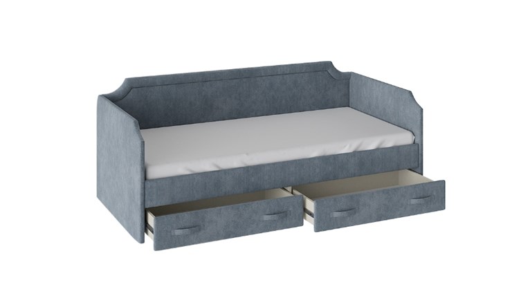 Кровать в детскую Кантри Тип 1, ТД-308.12.02 (Замша синяя) во Владикавказе - изображение 1