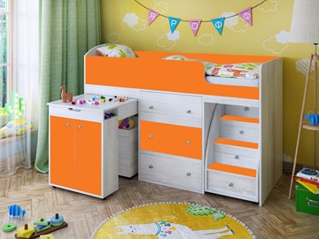 Детская кровать-шкаф Малыш 1600, корпус Винтерберг, фасад Оранжевый во Владикавказе
