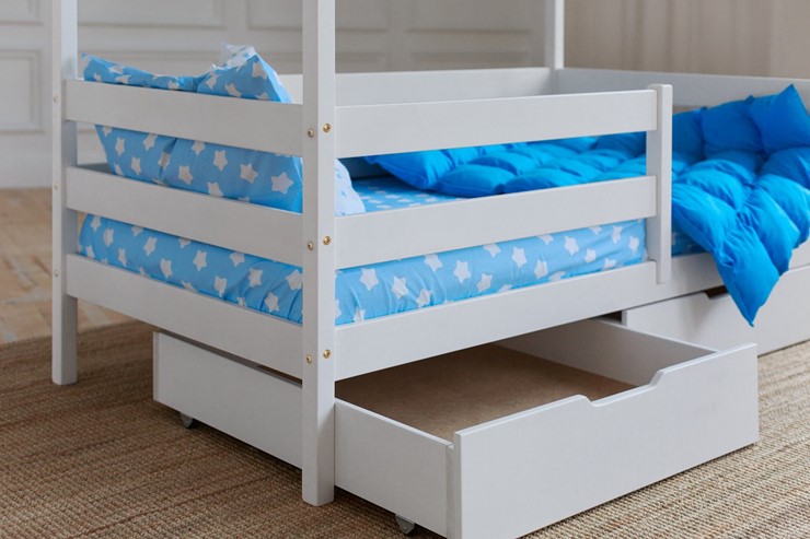 Детская кровать Домик с ящиками, цвет белый во Владикавказе - изображение 3