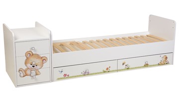 Детская кровать Фея 1100 Медвежонок Белый во Владикавказе - предосмотр 2