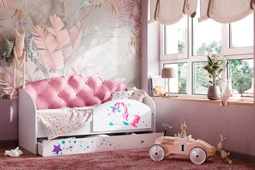 Односпальная детская кровать Звездочка с бортиком, Розовый во Владикавказе