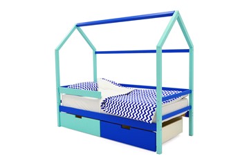Детская кровать-домик Svogen синий-мятный во Владикавказе