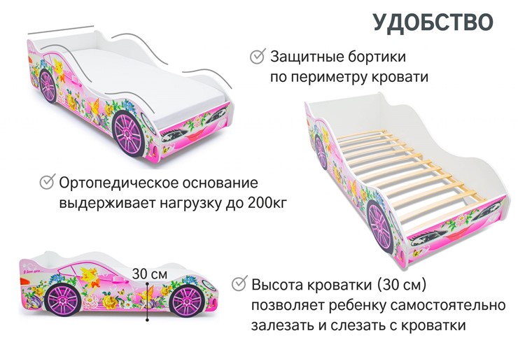 Детская кровать-машина Фея во Владикавказе - изображение 4