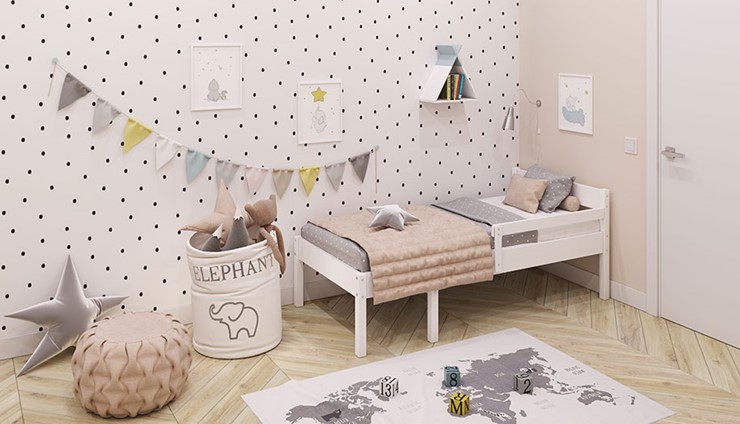 Кровать в детскую POLINI Kids Simple 935 Белый во Владикавказе - изображение 6