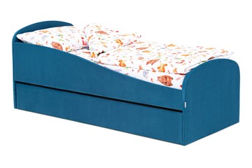 Кровать в детскую с ящиком Letmo морской (велюр) во Владикавказе