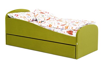 Детская кровать с ящиком Letmo оливковый (велюр) во Владикавказе