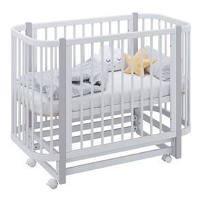 Кроватка детская POLINI Kids Simple 350 Белый / Серый во Владикавказе
