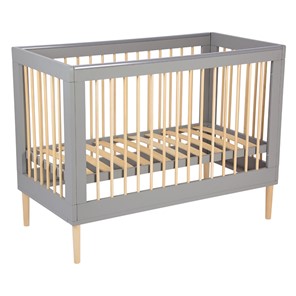 Кровать для новорожденных POLINI Kids Simple 360 Серый / Натуральный во Владикавказе
