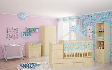 Детская кровать с комодом POLINI Kids Simple 1100 Натуральный во Владикавказе - предосмотр 3