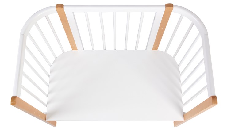 Кроватка приставная POLINI Kids Simple 120 Белый / Бук во Владикавказе - изображение 4