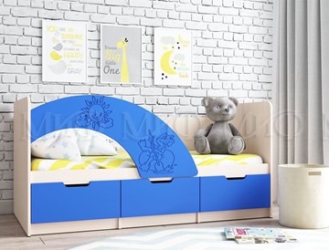 Детская кровать с ящиками Юниор-3, синий матовый во Владикавказе