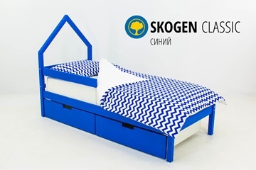 Кровать-домик в детскую мини Skogen синия во Владикавказе