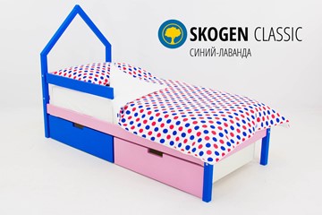 Кровать-домик в детскую мини Skogen синий-лаванда во Владикавказе