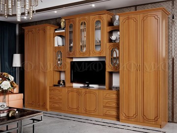 Гостиный гарнитур Альберт со шкафами, глянцевый во Владикавказе