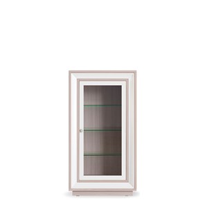 Шкаф низкий  (1 стеклодверь) Прато 776, Ясень светлый \ жемчуг во Владикавказе